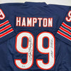 Autographed/Signed Dan Hampton HOF 2002 Chicago Blue Football Jersey Beckett BAS COA by Hall of Fame Sports Memorabilia