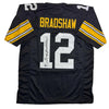 Autographed/Signed Terry Bradshaw Pittsburgh Black Football Jersey Beckett BAS COA by Hall of Fame Sports Memorabilia