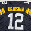 Autographed/Signed Terry Bradshaw Pittsburgh Black Football Jersey Beckett BAS COA by Hall of Fame Sports Memorabilia
