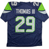 Autographed/Signed Earl Thomas III Seattle Blue Football Jersey Beckett BAS COA by Hall of Fame Sports Memorabilia