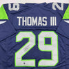 Autographed/Signed Earl Thomas III Seattle Blue Football Jersey Beckett BAS COA by Hall of Fame Sports Memorabilia