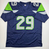 Autographed/Signed Earl Thomas III Seattle Blue Football Jersey Beckett BAS COA by Hall of Fame Sports Memorabilia