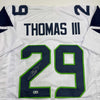 Autographed/Signed Earl Thomas III Seattle White Football Jersey Beckett BAS COA by Hall of Fame Sports Memorabilia