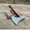 Viking Bearded Axe Damascus head Wood Handle by JW SteelCrafts