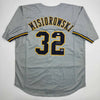 Autographed/Signed Jacob Misiorowski Milwaukee Grey Baseball Jersey JSA COA by Hall of Fame Sports Memorabilia