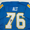 Autographed/Signed Joe Alt Los Angeles LA Powder Blue Football Jersey Beckett BAS COA