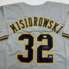 Autographed/Signed Jacob Misiorowski Milwaukee Grey Baseball Jersey JSA COA by Hall of Fame Sports Memorabilia