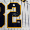 Framed Autographed/Signed Jacob Misiorowski 35x39 Milwaukee Pinstripe Baseball Jersey JSA COA by Hall of Fame Sports Memorabilia
