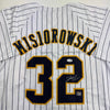 Autographed/Signed Jacob Misiorowski Milwaukee Pinstripe Baseball Jersey JSA COA by Hall of Fame Sports Memorabilia