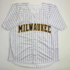 Autographed/Signed Jacob Misiorowski Milwaukee Pinstripe Baseball Jersey JSA COA by Hall of Fame Sports Memorabilia