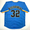 Autographed/Signed Jacob Misiorowski Milwaukee Blue Baseball Jersey JSA COA by Hall of Fame Sports Memorabilia