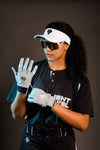 Resilient Championship Fastpitch Batting gloves - Grey and Angel Blue