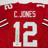 Autographed/Signed Cardale Jones Ohio State Red College Football Jersey Tristar COA