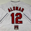 Autographed/Signed Roberto Alomar Cleveland White Baseball Jersey JSA COA by Hall of Fame Sports Memorabilia