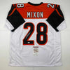 Autographed/Signed Joe Mixon Cincinnati White Football Jersey JSA COA by Hall of Fame Sports Memorabilia