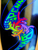 Bryan Pennington BBC Escher Lizard, Limited Edition, HAND-PAINTED, GLOW Deck 10.3"x30.5" (1 of 15) by Brand-X Skateboards