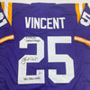 Autographed/Signed Justin Vincent LSU Purple College Football Jersey Beckett BAS COA by Hall of Fame Sports Memorabilia