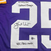 Autographed/Signed Justin Vincent LSU Purple College Football Jersey Beckett BAS COA by Hall of Fame Sports Memorabilia