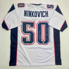 Autographed/Signed Rob Ninkovich "2x SB Champ" New England White Football Jersey Beckett BAS COA by Hall of Fame Sports Memorabilia