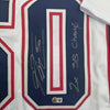 Autographed/Signed Rob Ninkovich "2x SB Champ" New England White Football Jersey Beckett BAS COA by Hall of Fame Sports Memorabilia