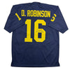 Autographed/Signed Denard Robinson Michigan Blue College Football Jersey Beckett BAS COA by Hall of Fame Sports Memorabilia