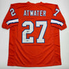 Autographed/Signed Steve Atwater Denver Retro Orange Football Jersey Beckett BAS COA