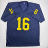 Autographed/Signed Denard Robinson Michigan Blue College Football Jersey Beckett BAS COA by Hall of Fame Sports Memorabilia