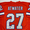 Autographed/Signed Steve Atwater Denver Retro Orange Football Jersey Beckett BAS COA