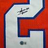 Autographed/Signed Steve Atwater Denver Retro Orange Football Jersey Beckett BAS COA