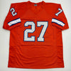 Autographed/Signed Steve Atwater Denver Retro Orange Football Jersey Beckett BAS COA