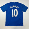 Autographed/Signed Wayne Rooney Manchester United Blue Soccer Jersey Beckett BAS COA