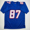 Autographed/Signed Ben Coates New England Blue Football Jersey Beckett BAS COA by Hall of Fame Sports Memorabilia