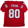 Autographed/Signed Irving Fryar New England Red Football Jersey JSA COA by Hall of Fame Sports Memorabilia