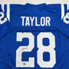 Autographed/Signed Jonathan Taylor Indianapolis Blue Football Jersey JSA COA by Hall of Fame Sports Memorabilia