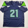 Autographed/Signed Devon Witherspoon Seattle Blue Football Jersey JSA COA by Hall of Fame Sports Memorabilia