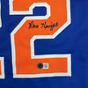 Autographed/Signed Ray Knight New York Blue Baseball Jersey Beckett BAS COA by Hall of Fame Sports Memorabilia