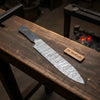 Handmade Twisted Damascus Chef Knife Blade Blank Gyuto Style for Custom Knife Making by JW SteelCrafts