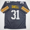 Autographed/Signed Donnie Shell Pittsburgh Black Football Jersey JSA COA by Hall of Fame Sports Memorabilia