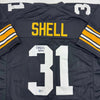Autographed/Signed Donnie Shell Pittsburgh Black Football Jersey JSA COA by Hall of Fame Sports Memorabilia
