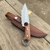Handmade Damascus Karambit Hunting Knife with Brown Micarta Handle by JW SteelCrafts