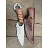 Handmade Damascus Karambit Hunting Knife with Brown Micarta Handle by JW SteelCrafts