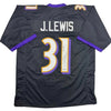 Autographed/Signed Jamal Lewis Baltimore Black Football Jersey Beckett BAS COA by Hall of Fame Sports Memorabilia