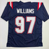 Autographed/Signed Milton Williams New England Blue Football Jersey Beckett BAS COA by Hall of Fame Sports Memorabilia