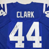 Autographed/Signed Dallas Clark Indianapolis Blue Football Jersey JSA COA by Hall of Fame Sports Memorabilia