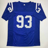Autographed/Signed Dwight Freeney Indianapolis Blue Football Jersey Beckett BAS COA by Hall of Fame Sports Memorabilia