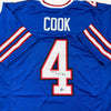 Autographed/Signed James Cook Buffalo Blue Football Jersey Beckett BAS COA by Hall of Fame Sports Memorabilia