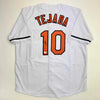 Autographed/Signed Miguel Tejada Baltimore White Baseball Jersey Beckett BAS COA by Hall of Fame Sports Memorabilia
