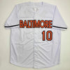 Autographed/Signed Miguel Tejada Baltimore White Baseball Jersey Beckett BAS COA by Hall of Fame Sports Memorabilia