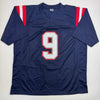 Autographed/Signed Kayshon Boutte New England Blue Football Jersey Beckett BAS COA by Hall of Fame Sports Memorabilia