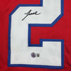 Autographed/Signed Jaylinn Hawkins New England Red Football Jersey Beckett BAS COA by Hall of Fame Sports Memorabilia